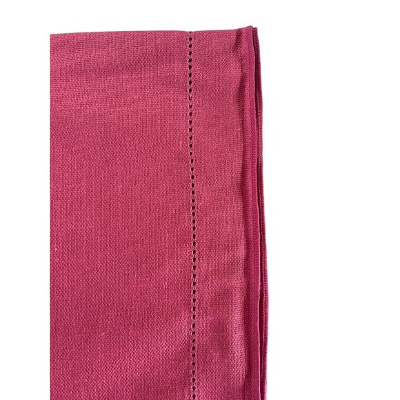 Kemp & Beatley Table Runner Berry Hemstitch Fabric 90”x14 Raspberry Pink New - Picture 3 of 7